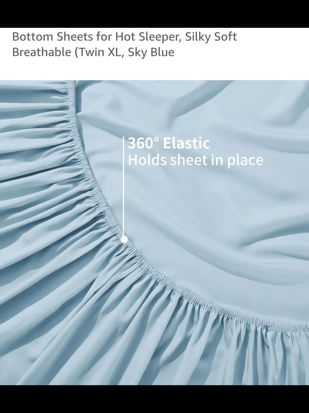Sky Blue Breathable Bed Sheet Set - 3 Piece Twin Set